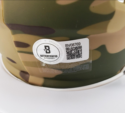 Matt Ryan Signed Atlanta Falcons Camo Alternate Speed Mini Helmet (Beckett Certified)