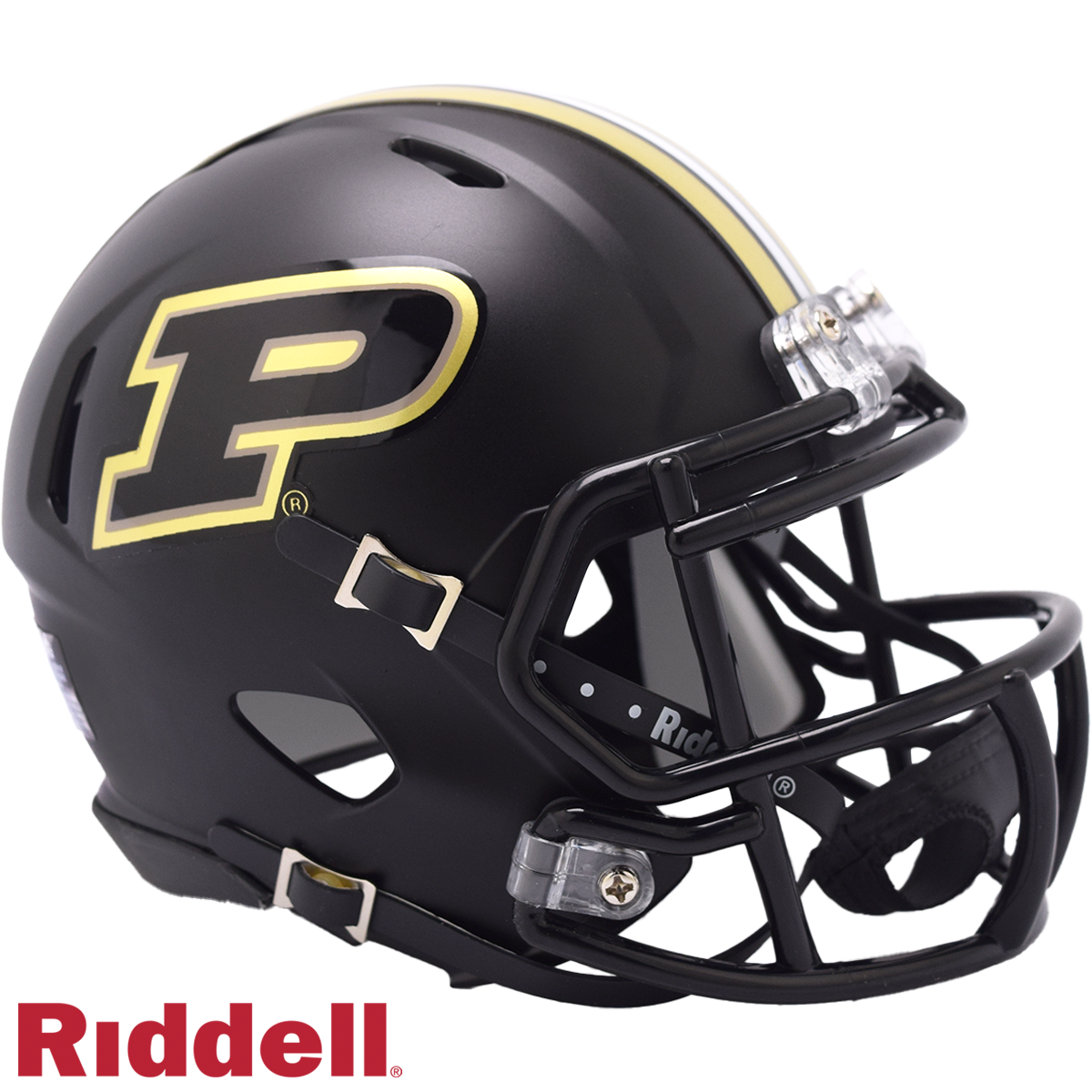 Purdue Boilermakers Matte Black Mini Football Helmet