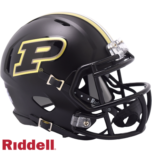 Purdue Boilermakers Matte Black Mini Football Helmet