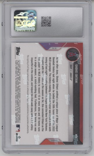 Shohei Ohtani 2022 Topps Now Autographs /99 CGC 10 Auto 10