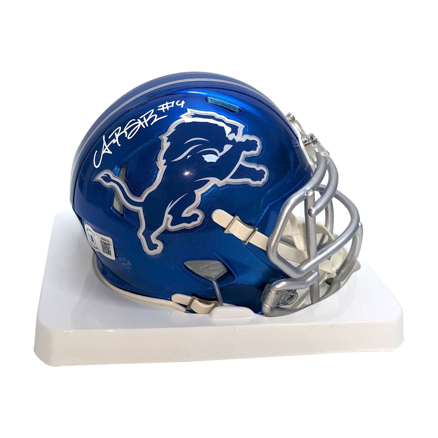 Amon-Ra St. Brown Signed Authentic Riddell Flash Detroit Lions NFL