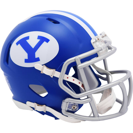 BYU Cougars 2021 Royal Satin Speed Mini Football Helmet #8057417