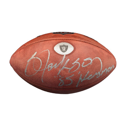 Bo Jackson Signed Authentic Wilson Duke Raiders NFL Football