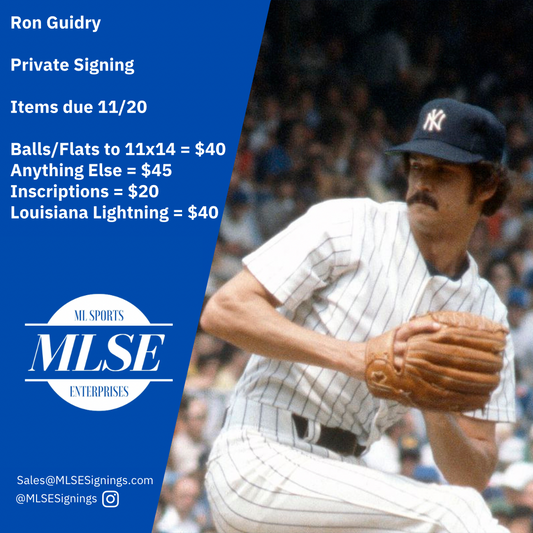 Ron Guidry Signing Pre-Order