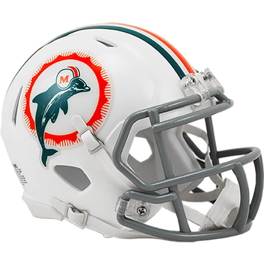 Miami Dolphins 1972 Throwback Riddell Speed Mini Helmet NFL