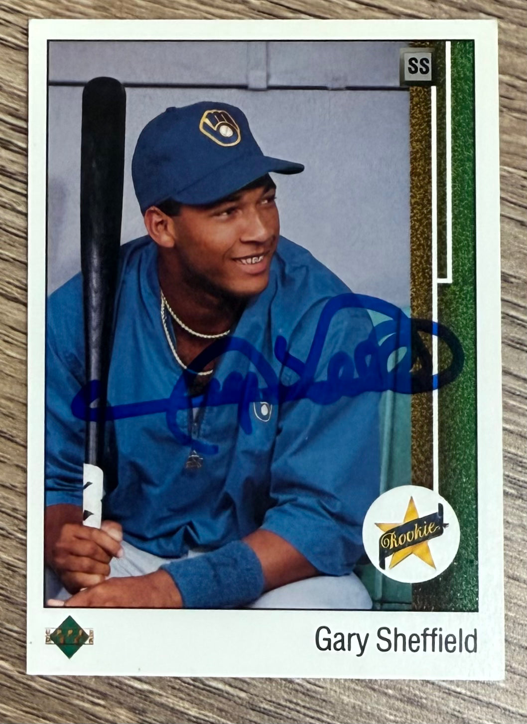 Gary Sheffield Signed 1989 Upper Deck #13 RC Rookie Card