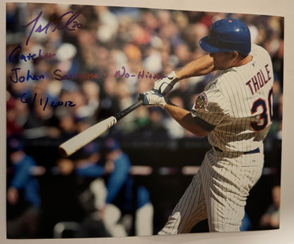 Josh Thole Signed 8x10 Photo (No Hitter) - Black Friday Special