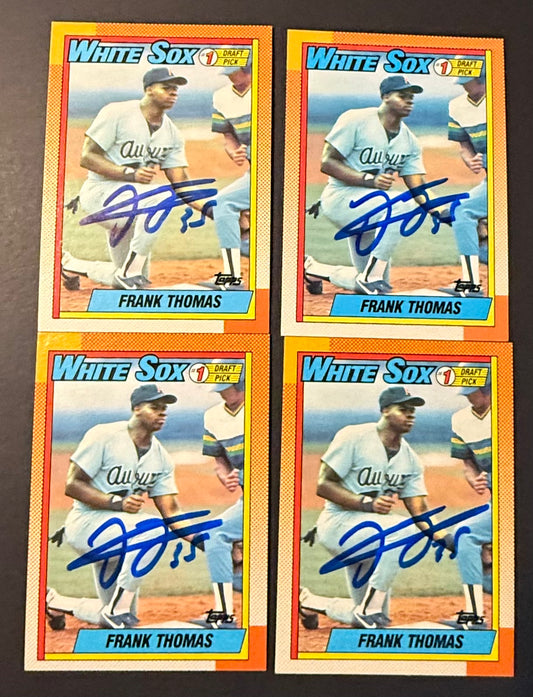 Frank Thomas Signed 1990 Topps #414 RC (Beckett COA)