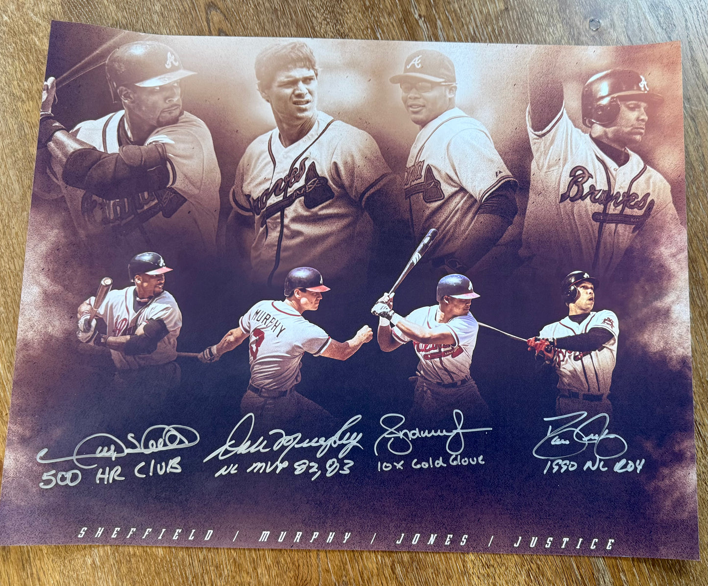 Braves Legends 16x20 NO COA