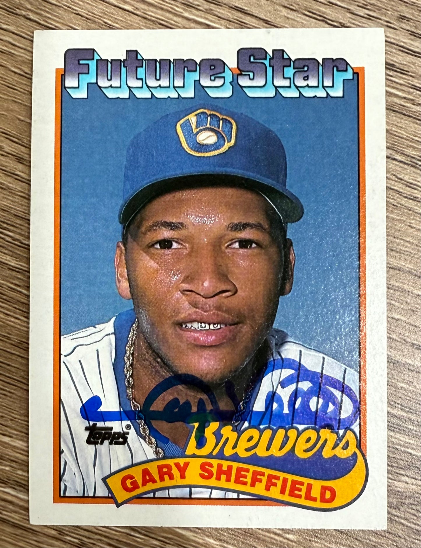 Gary Sheffield Signed 1989 Topps Future Star #343 RC Rookie Card
