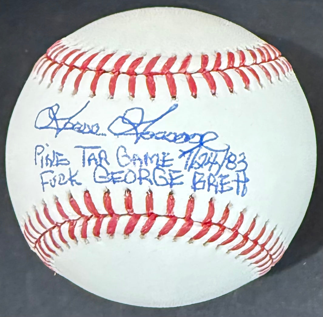 Goose Gossage ROMLB F George Brett JSA Witness Auth