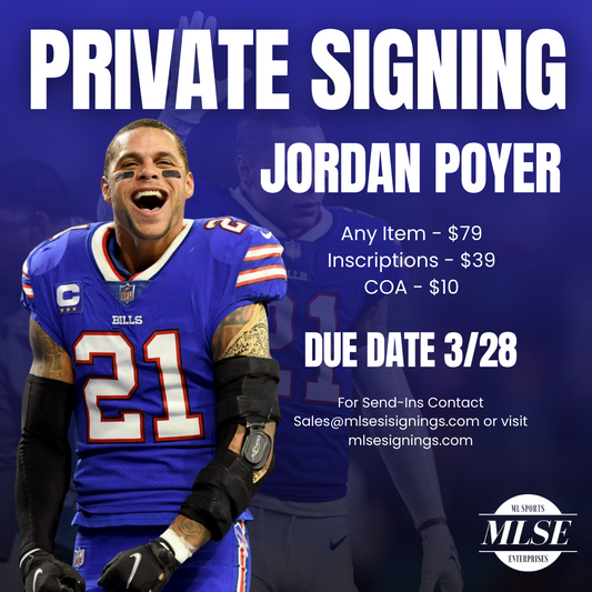 Jordan Poyer Signing Pre-Order