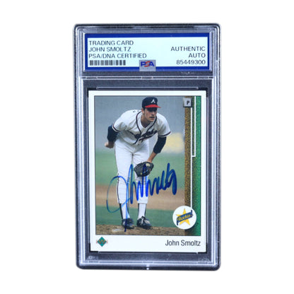 John Smoltz Signed 1989 Upper Deck #17 RC PSA/DNA Certified Authentic Auto