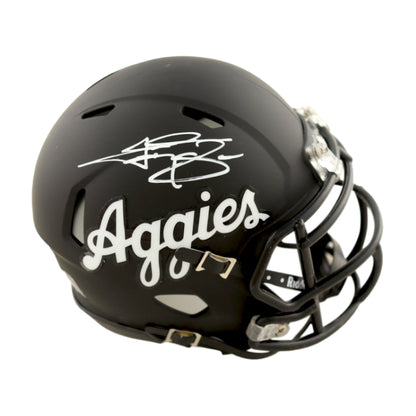 Johnny Manziel Signed Texas A&M Aggies Script Mini Helmet - Beckett