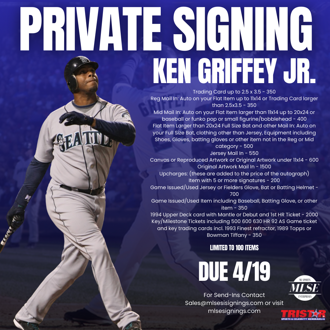 Ken Griffey Jr. Signing Pre-Order