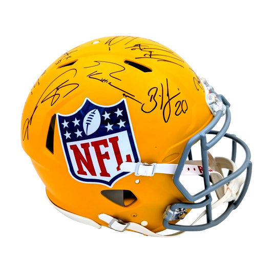 Riddell Full Size Helmet Signed by 14 NFL Stars Tua Kittle Bret Michaels COA