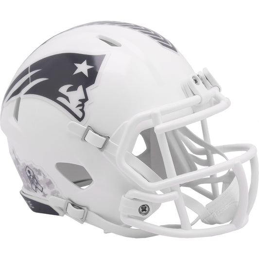 New England Patriots 2024 Salute to Service Riddell Speed Mini Football Helmet NFL