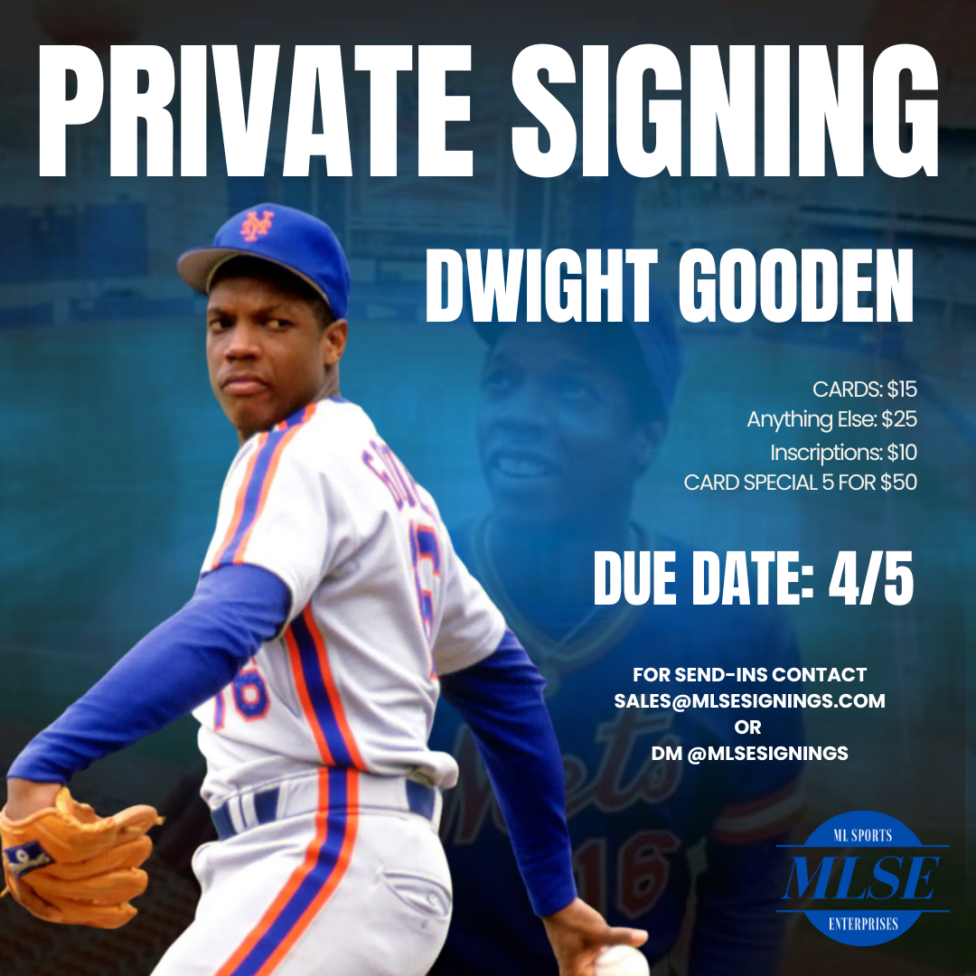 Dwight Gooden Signing Pre-Order