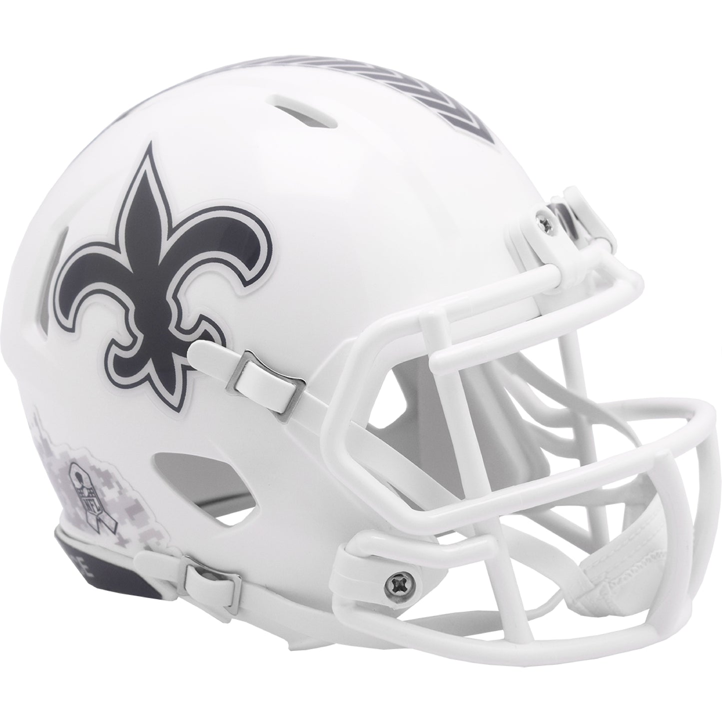 New Orleans Saints 2024 Salute to Service Riddell Speed Mini Football Helmet
