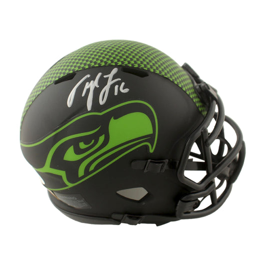 Tyler Lockett Signed Authentic NFL Seahawks Riddell Mini Helmet