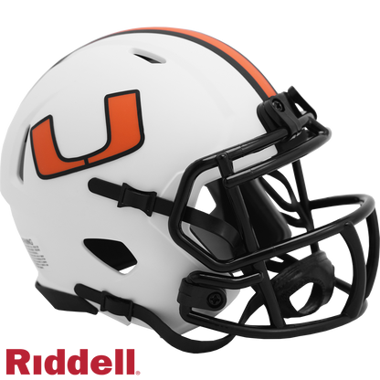 Miami Hurricanes Lunar Mini Football Helmet
