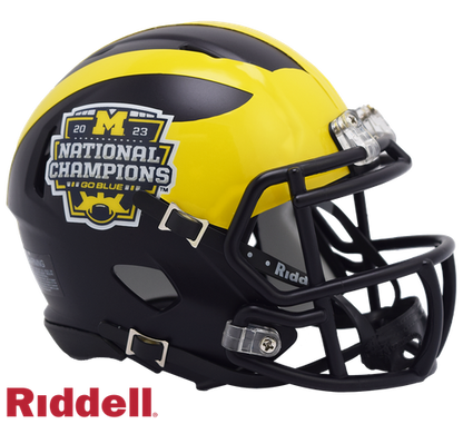 Michigan Wolverines National Champs Speed Mini Helmet