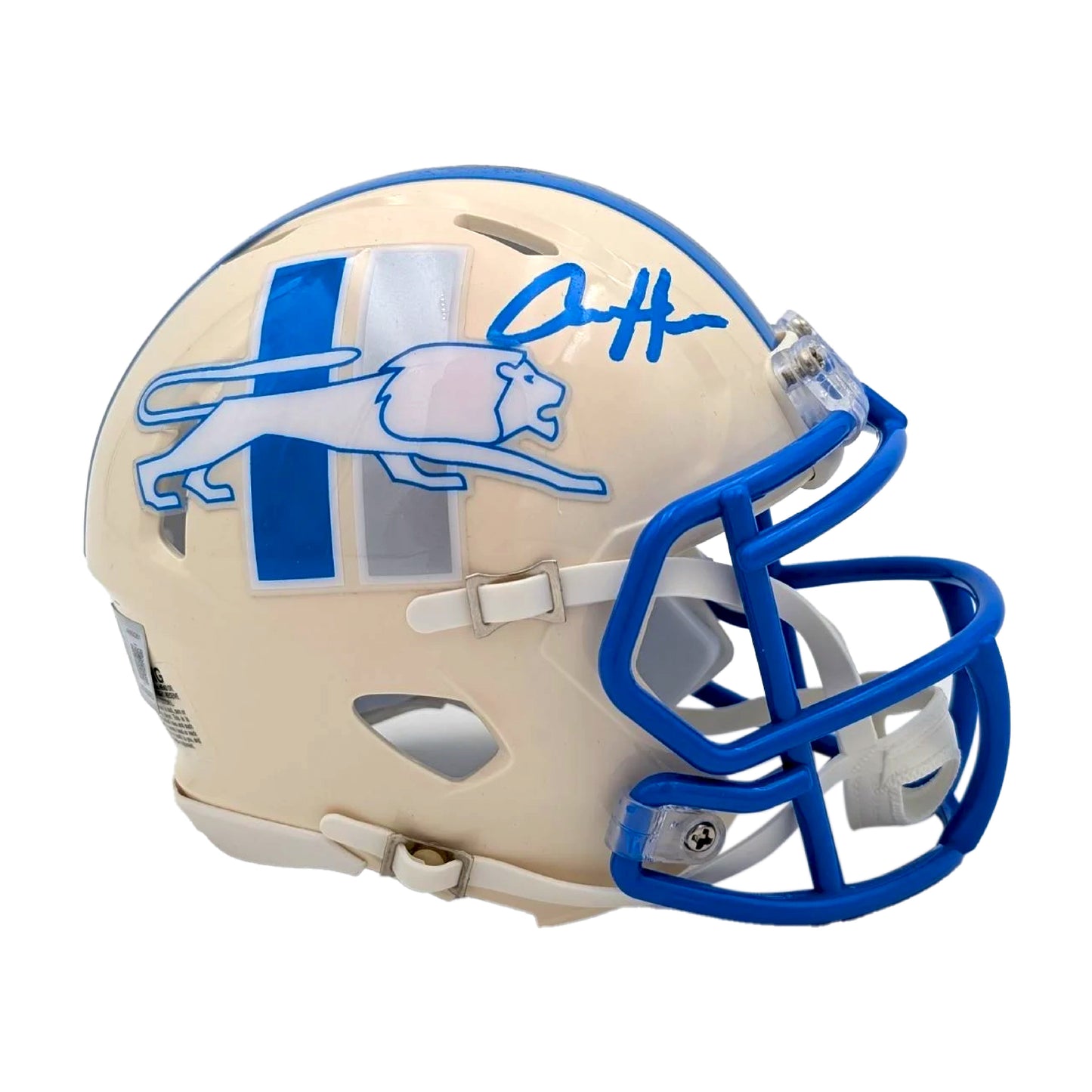 Aidan Hutchinson Signed Detroit Lions Retro Series Mini Football Helmet - Beckett