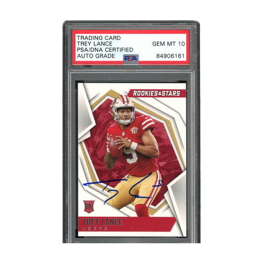 Trey Lance Signed Authentic PSA/DNA Auto Panini San Francisco 49ers NFL