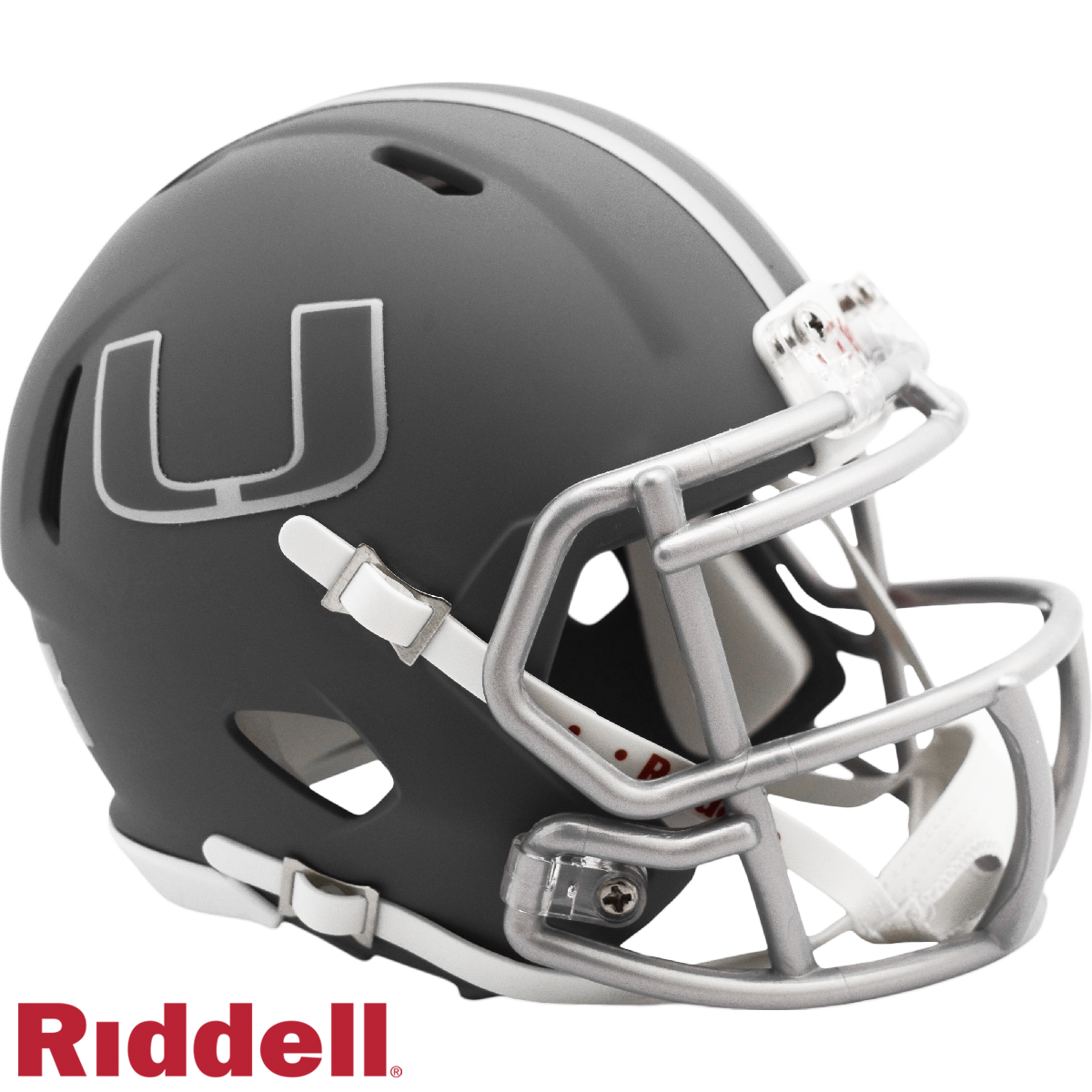 Miami Hurricanes Slate Mini Football Helmet