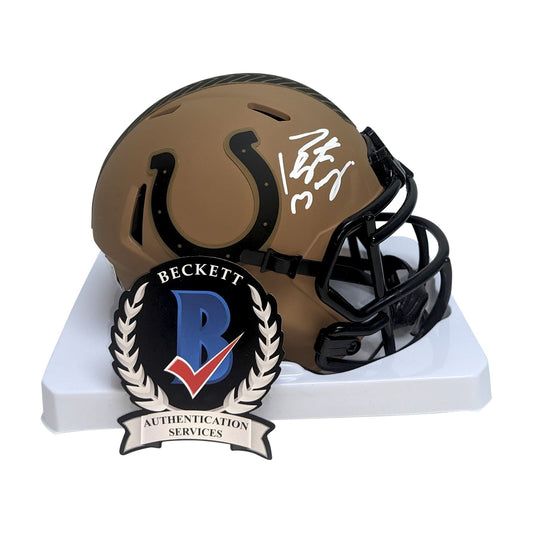 Peyton Manning Autographed Colts 2023 Salute Mini Helmet - Beckett