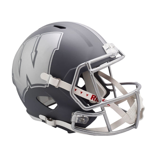 Wisconsin Badgers SLATE Full Size Replica Football Helmet NCAA