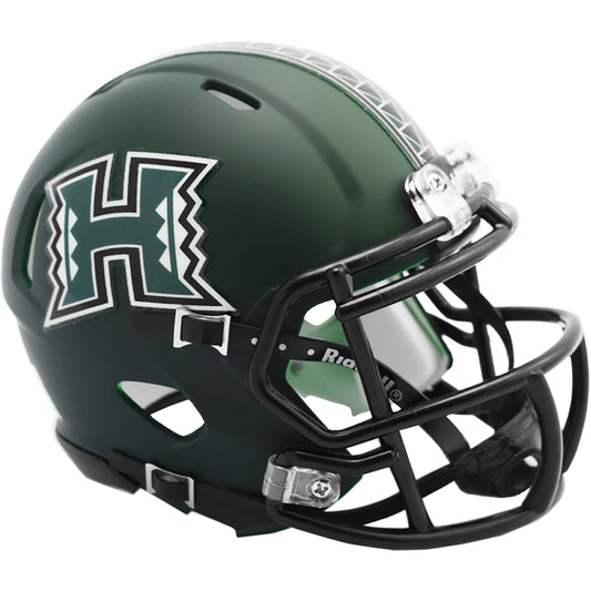 Hawaii Warriors Matte Green Mini Football Helmet