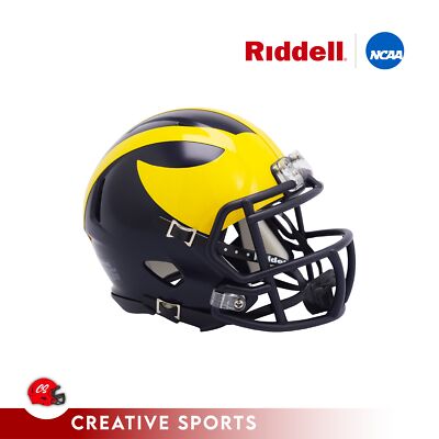 Michigan Wolverines Matte Finish Mini Football Helmet