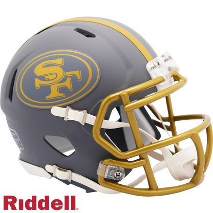 San Francisco 49ers Slate Speed Mini Football Helmet