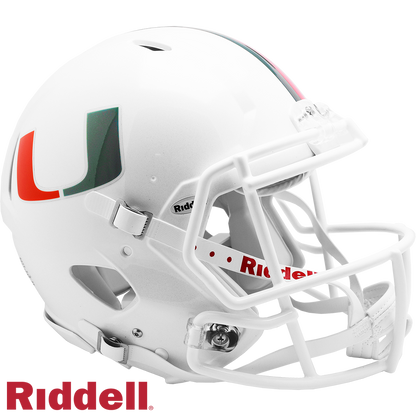 Miami Hurricanes Metallic F/S Authentic Football Helmet