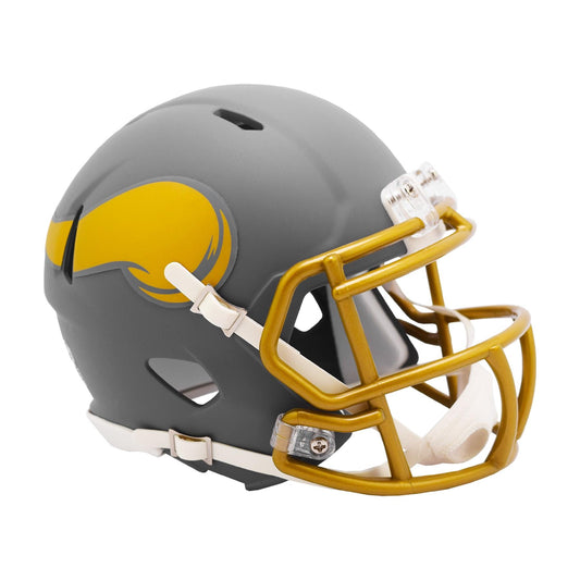 Minnesota Vikings SLATE Mini Football Helmet NFL Riddell