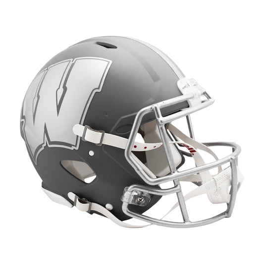 Wisconsin Badgers SLATE Full Size Authentic Football Helmet NFL
