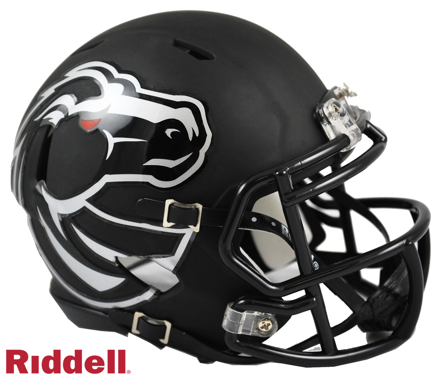 Boise State Broncos Matte Black Mini Football Helmet