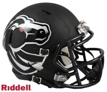 Boise State Broncos Matte Black Mini Football Helmet