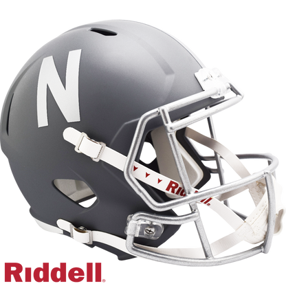 Nebraska Slate Replica Football Helmet