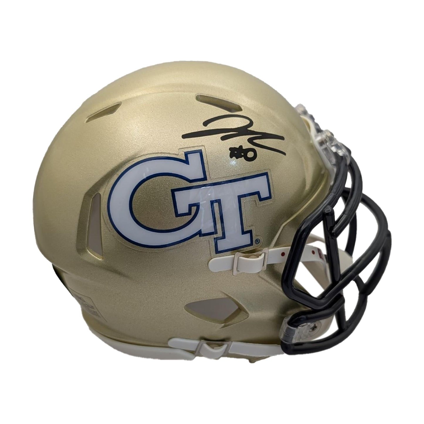 Jahmyr Gibbs Autographed Georgia Tech Yellow Jackets Riddell Speed Mini Helmet