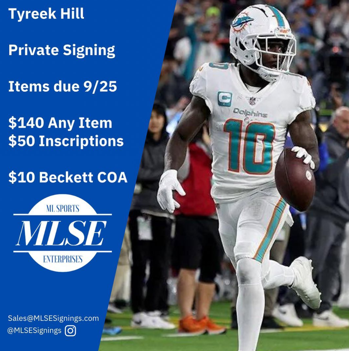 Tyreek Hill Autograph Signing – ML Sports Enterprises