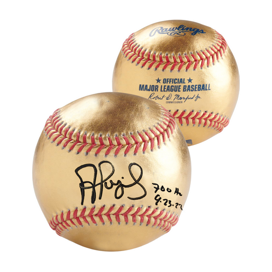 Albert Pujols Gold Signed Baseball with Inscription - Beckett Authentication