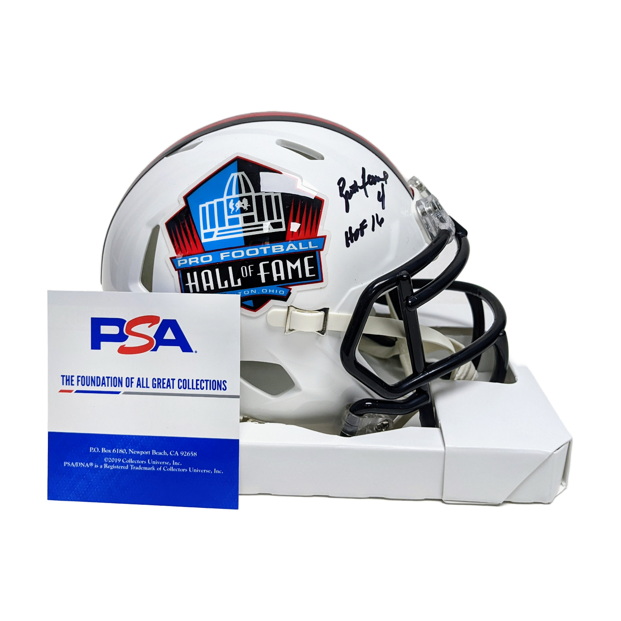 Brett Favre Autographed Hand Signed Riddell Hall of Fame Speed