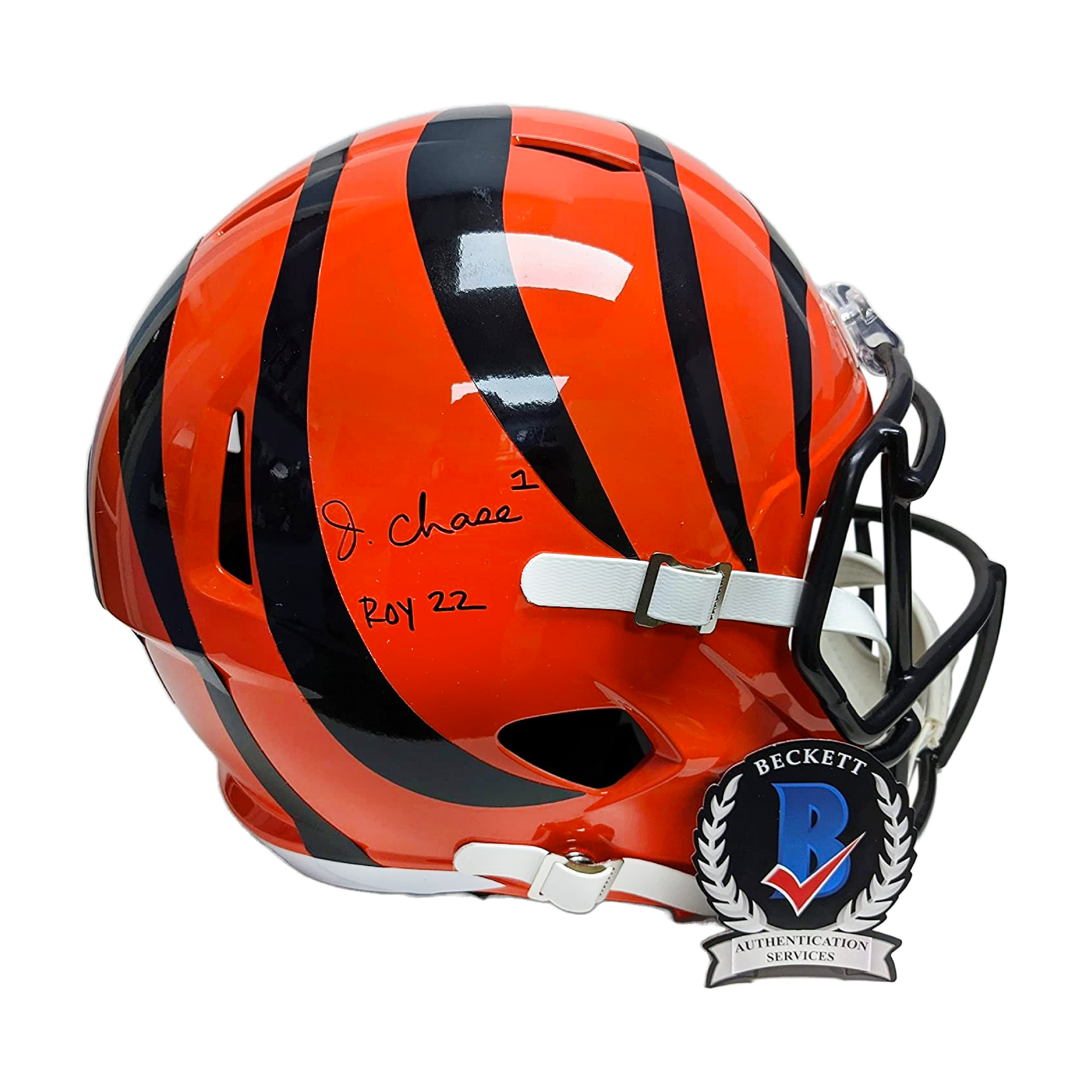 Ja'Marr Chase Cincinnati Bengals Autographed Eclipse Replica Helmet -  Beckett Authentic