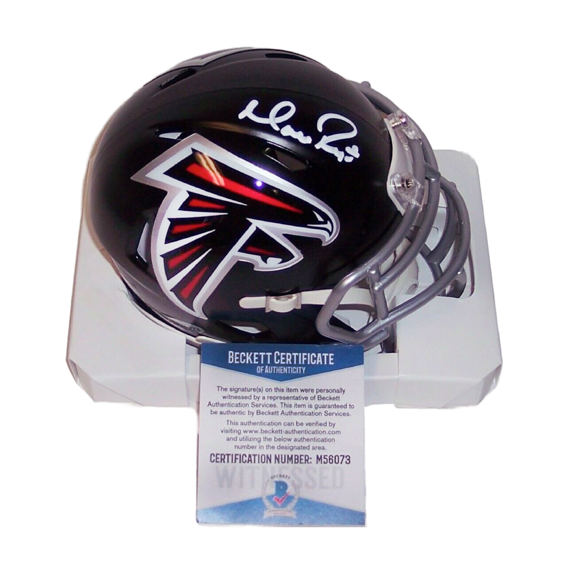 Matt Ryan Autographed Atlanta Falcons Flash Silver Speed Mini Helmet  Beckett BAS QR Stock #197080