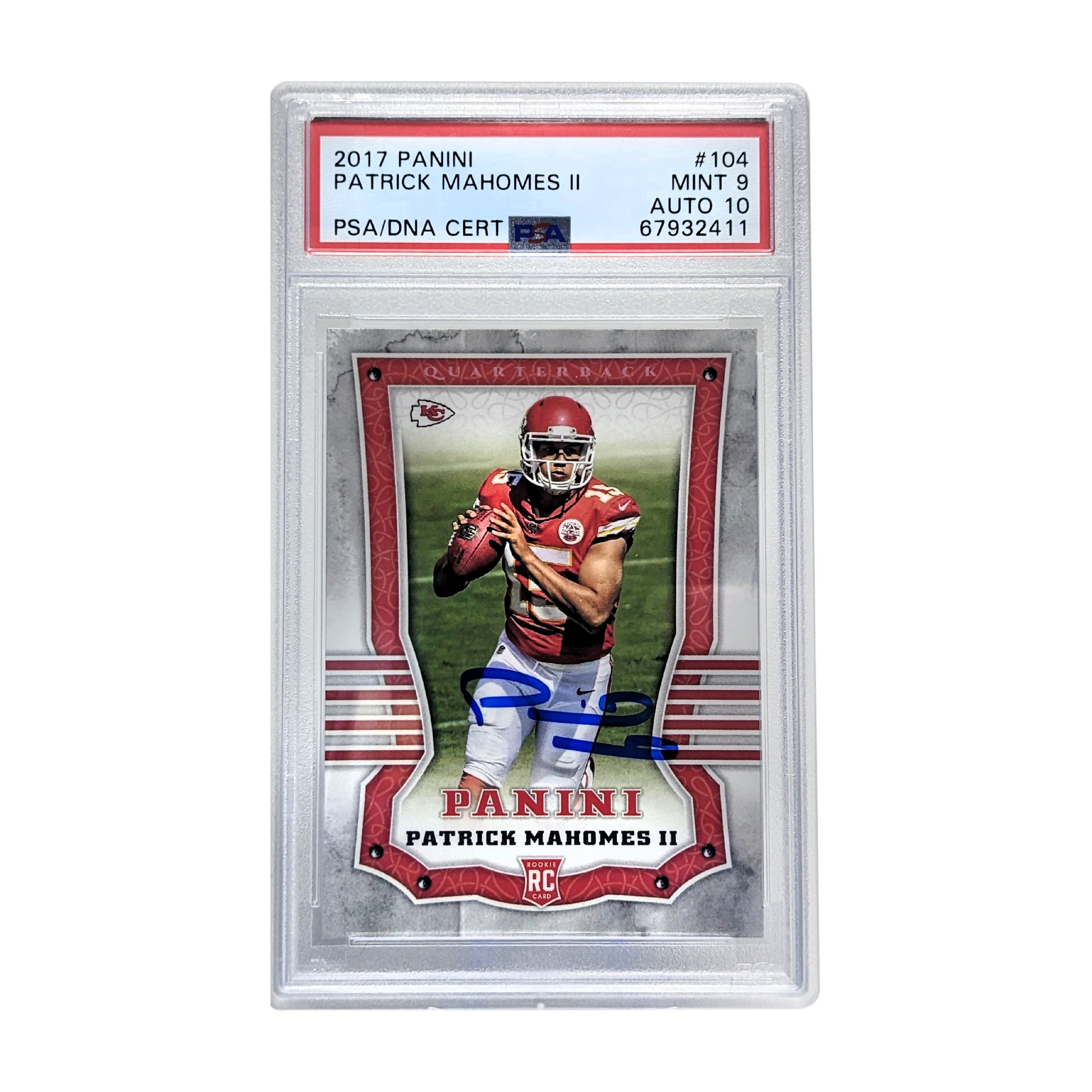 Pat Mahomes Autographed Card