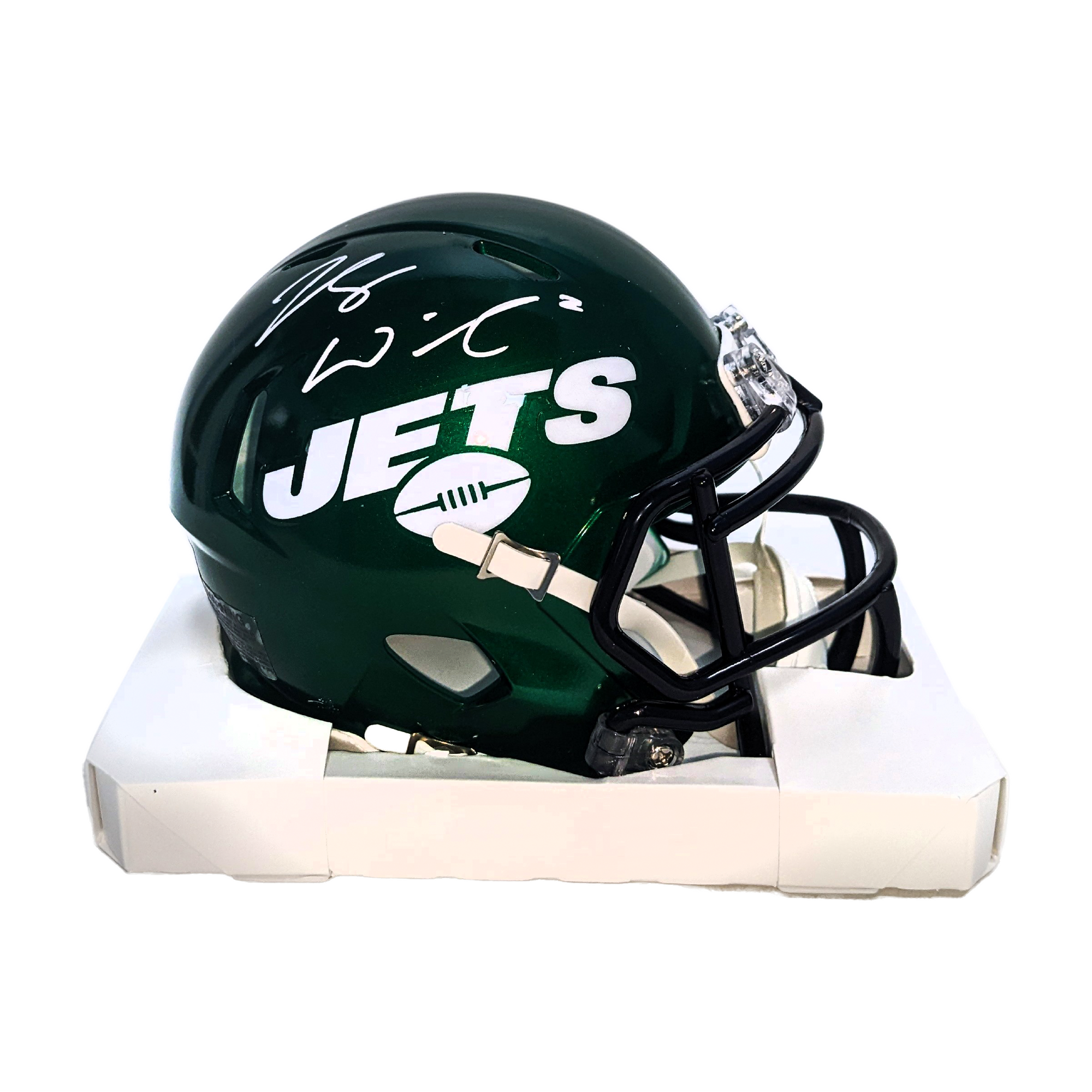 Zach Wilson Signed New York Jets Speed NFL Mini Helmet