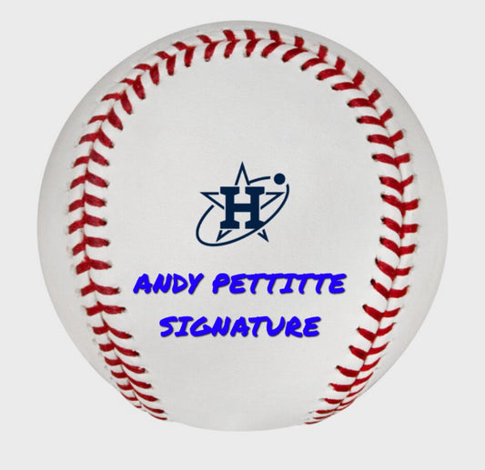 Andy Pettitte Signed Astros City Connect Baseball (Pre-Order)