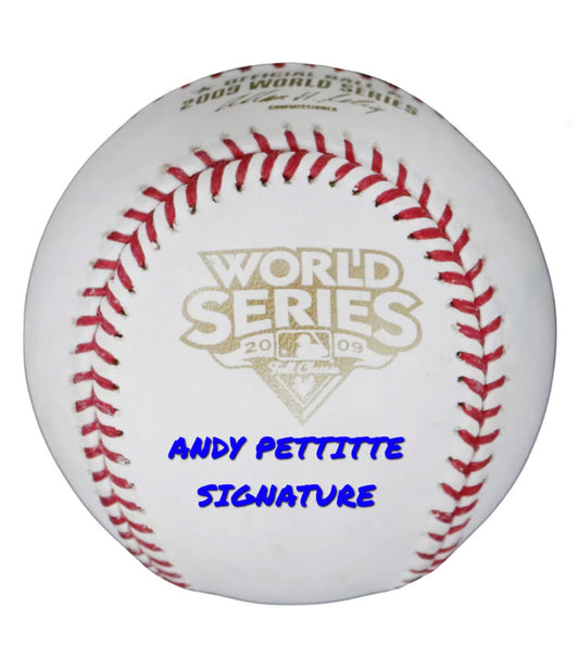 Andy Pettitte Signed 2009 World Series Baseball (Pre-Order)